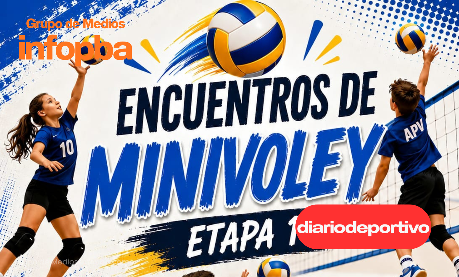 La Asociación Pergaminense de Vóley pone en marcha otra fecha de los encuentros de Minivóley